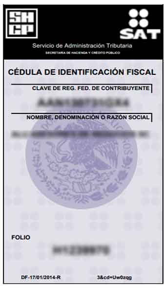 cedula fiscal impresa