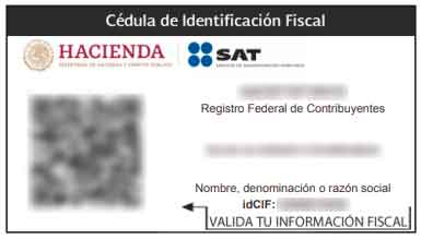 cedula identificacion fiscal