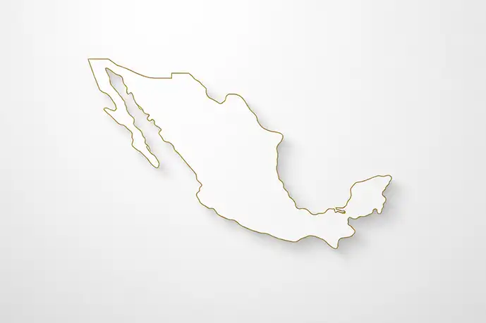 Mapa de México que representa servicios contables para empresas en todo el país